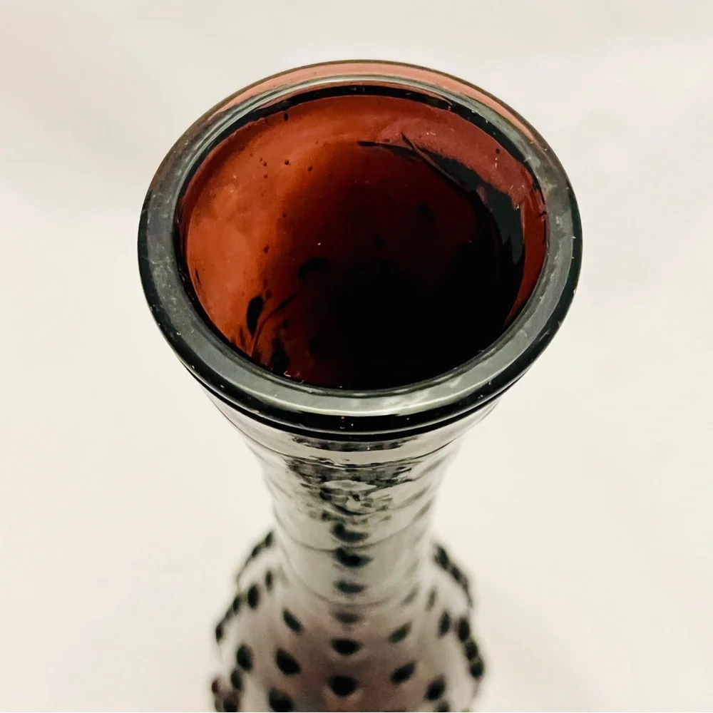 Mid-Century Amethyst Hobnail Bud Vase, Vintage, EUC